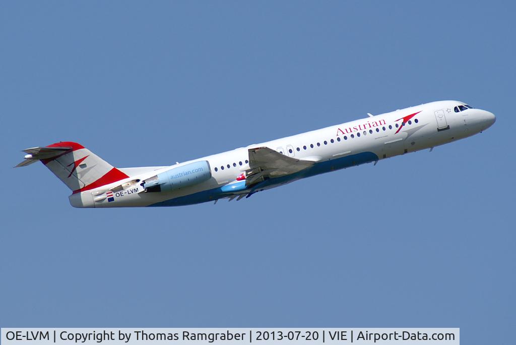 OE-LVM, 1991 Fokker F100 (F-28-0100) C/N 11361, Austrian Airlines Fokker 100