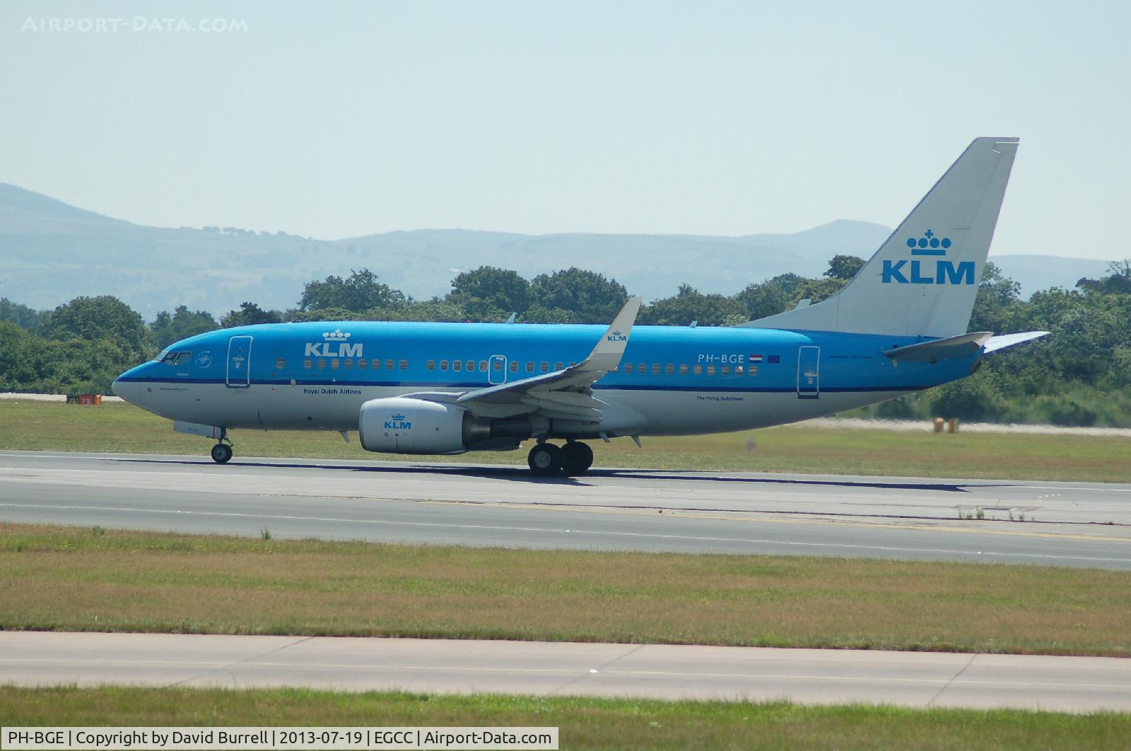 PH-BGE, 2008 Boeing 737-7K2 C/N 30371, KLM Boeing 737 PH-BGE Landing at Manchester Airport.