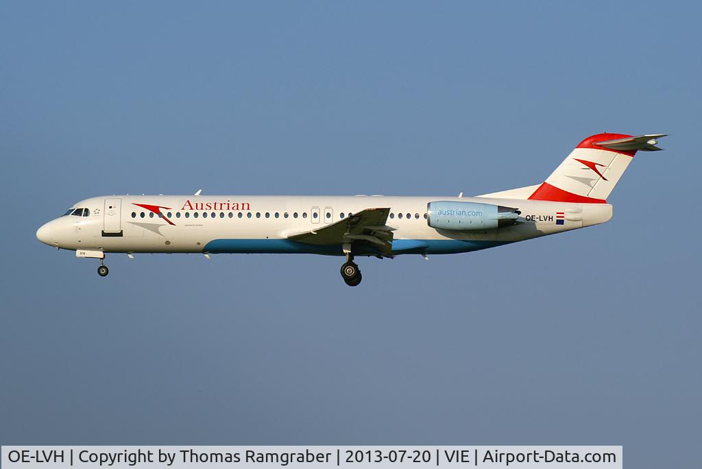 OE-LVH, 1993 Fokker 100 (F-28-0100) C/N 11456, Austrian Airlines Fokker 100