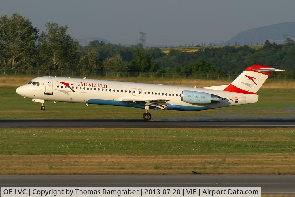 OE-LVC, 1993 Fokker 100 (F-28-0100) C/N 11446, Austrian Airlines Fokker 100