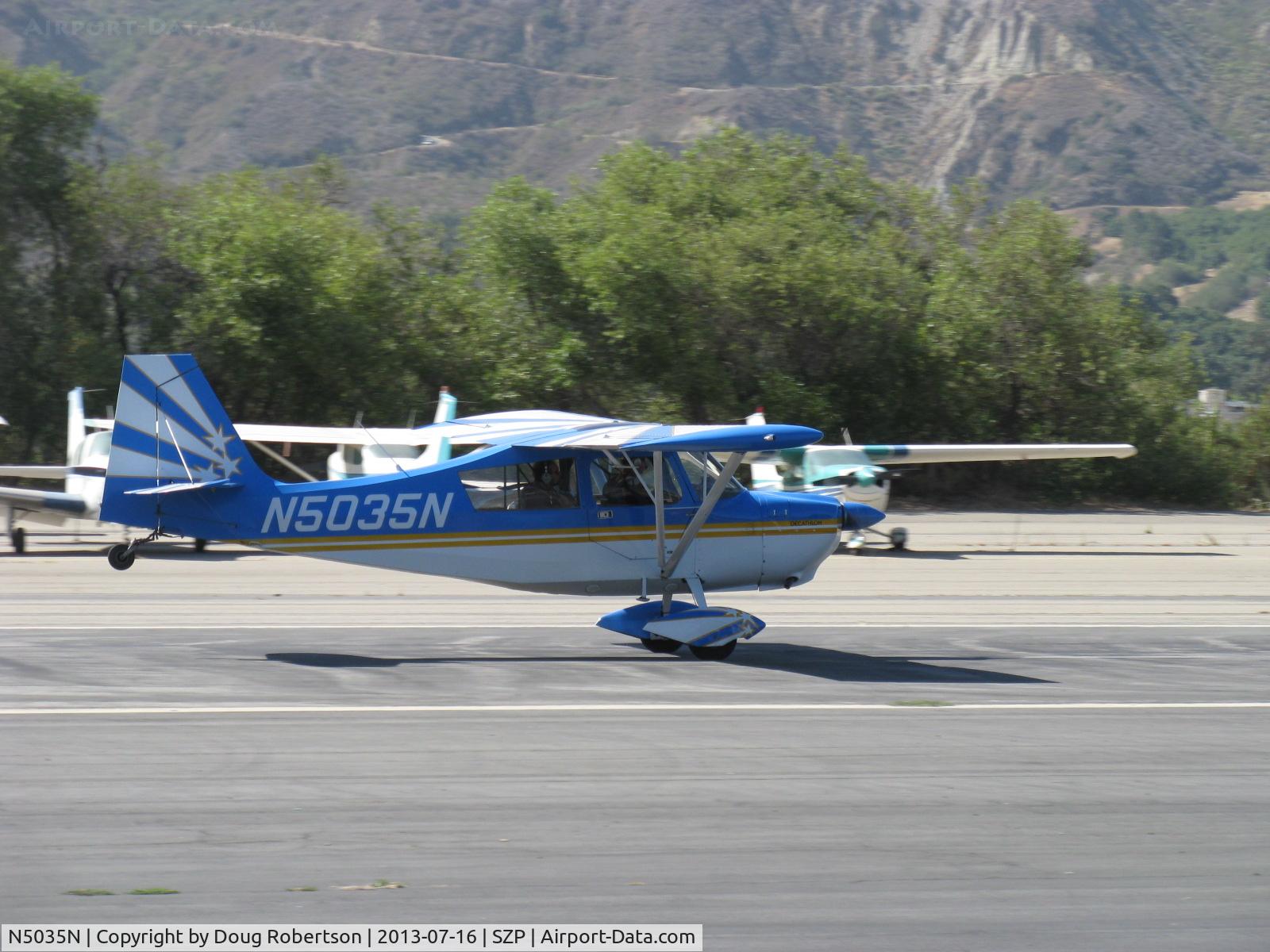 N5035N, 1978 Bellanca 8KCAB Decathlon C/N 470-79, 1978 Bellanca 8KCAB DECATHLON, Lycoming AEIO-320 150 Hp, takeoff roll Rwy 22