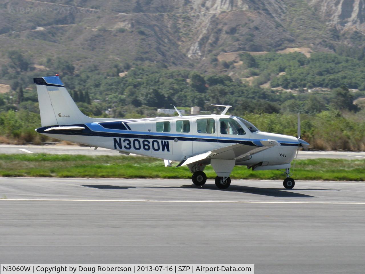 N3060W, 1973 Beech A36 Bonanza 36 C/N E-488, 1973 Beech A36 BONANZA, Continental IO-520-B 285 Hp, landing roll Rwy 22