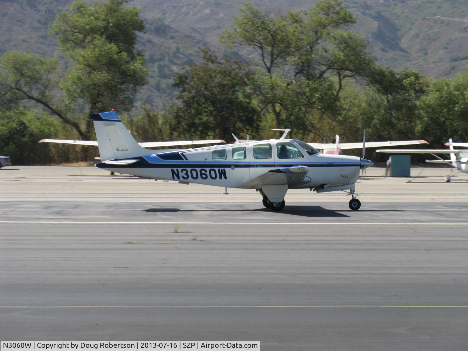 N3060W, 1973 Beech A36 Bonanza 36 C/N E-488, 1973 Beech A36 BONANZA, Continental IO-520-B 285 Hp, takeoff roll Rwy 22