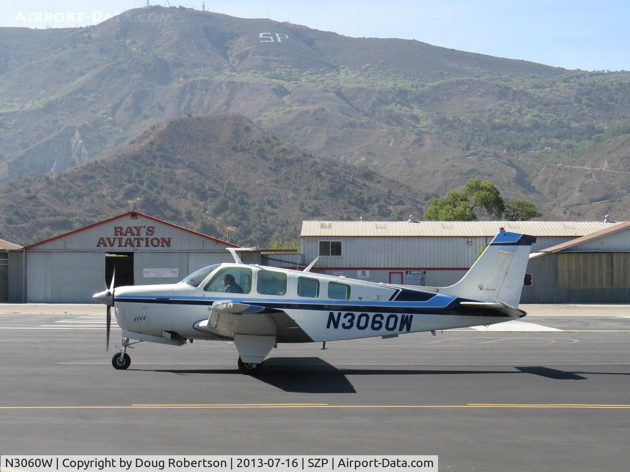 N3060W, 1973 Beech A36 Bonanza 36 C/N E-488, 1973 Beech A36 BONANZA, Continental IO-520-B 285 Hp, holding short 22