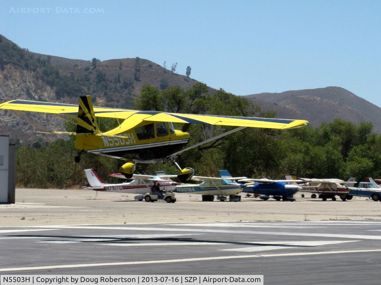 N5503H, 1978 Bellanca 8KCAB Super Decathlon C/N 413-78, 1978 Bellanca 8KCAB SUPER DECATHLON, Lycoming AEIO-360 180 Hp, landing Rwy 22