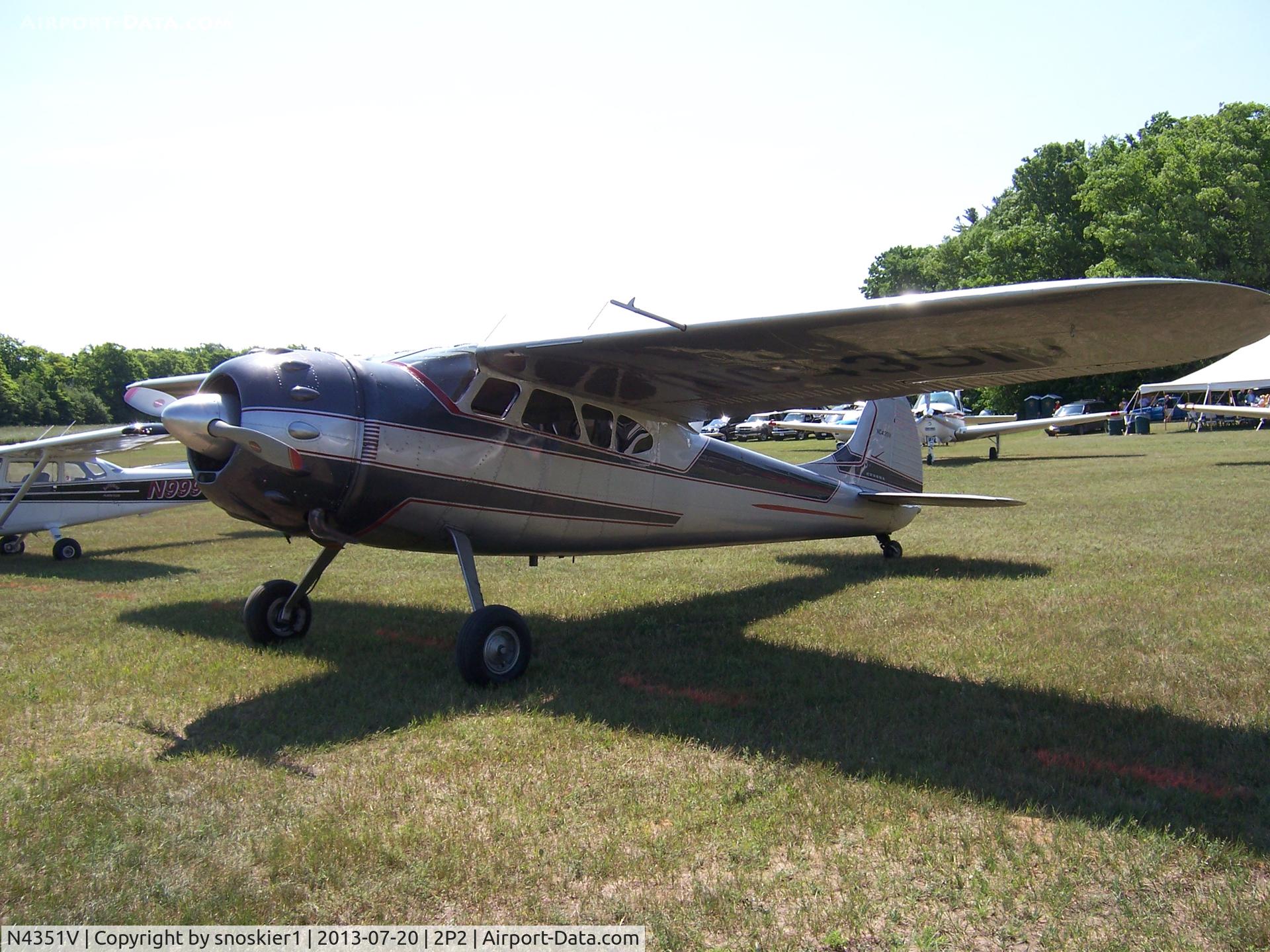 N4351V, 1948 Cessna 195 C/N 7260, 60th annual Washington Island fishboil.