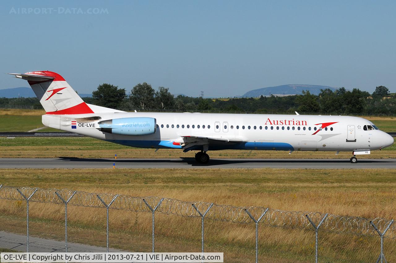 OE-LVE, 1994 Fokker 100 (F-28-0100) C/N 11499, Austrian Airlines