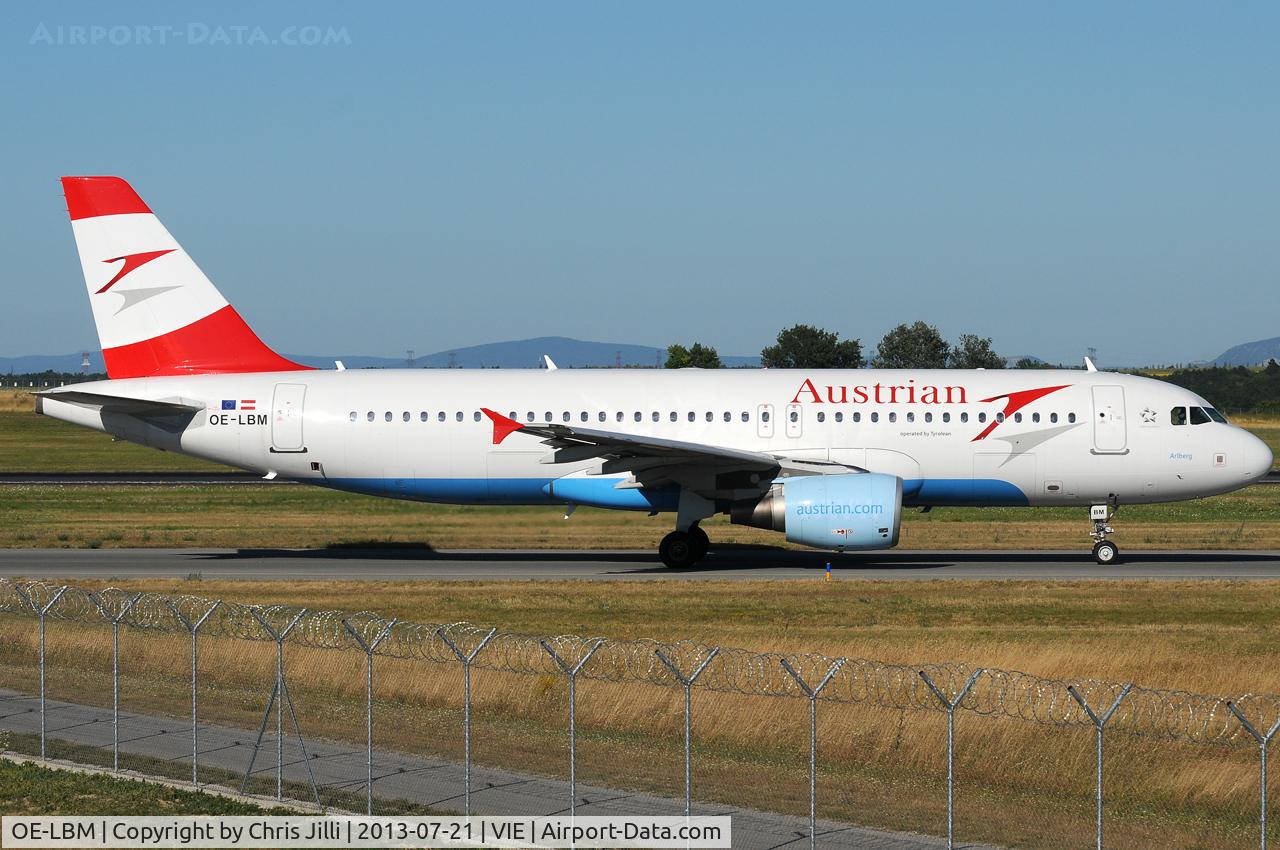 OE-LBM, 2001 Airbus A320-214 C/N 1504, Austrian AIrlines