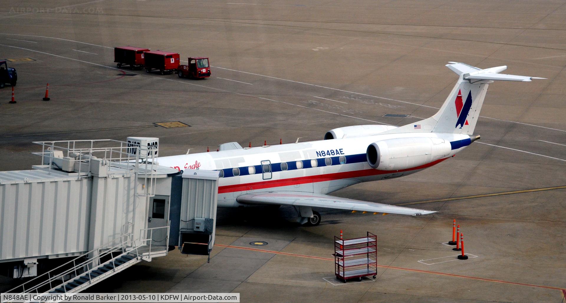 N848AE, 2003 Embraer ERJ-140LR (EMB-135KL) C/N 145710, Gate B10B  DFW