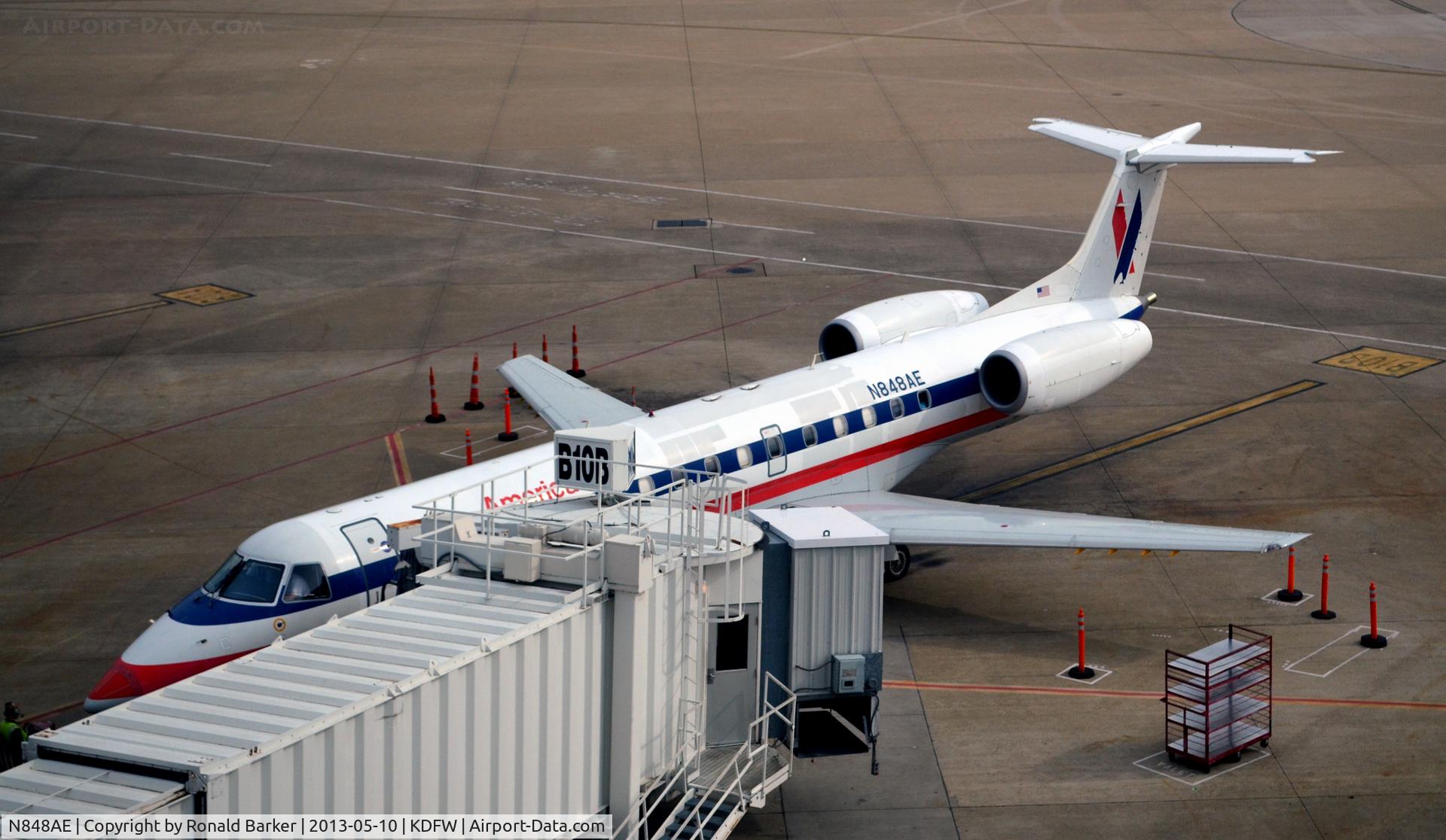 N848AE, 2003 Embraer ERJ-140LR (EMB-135KL) C/N 145710, Gate B10B  DFW