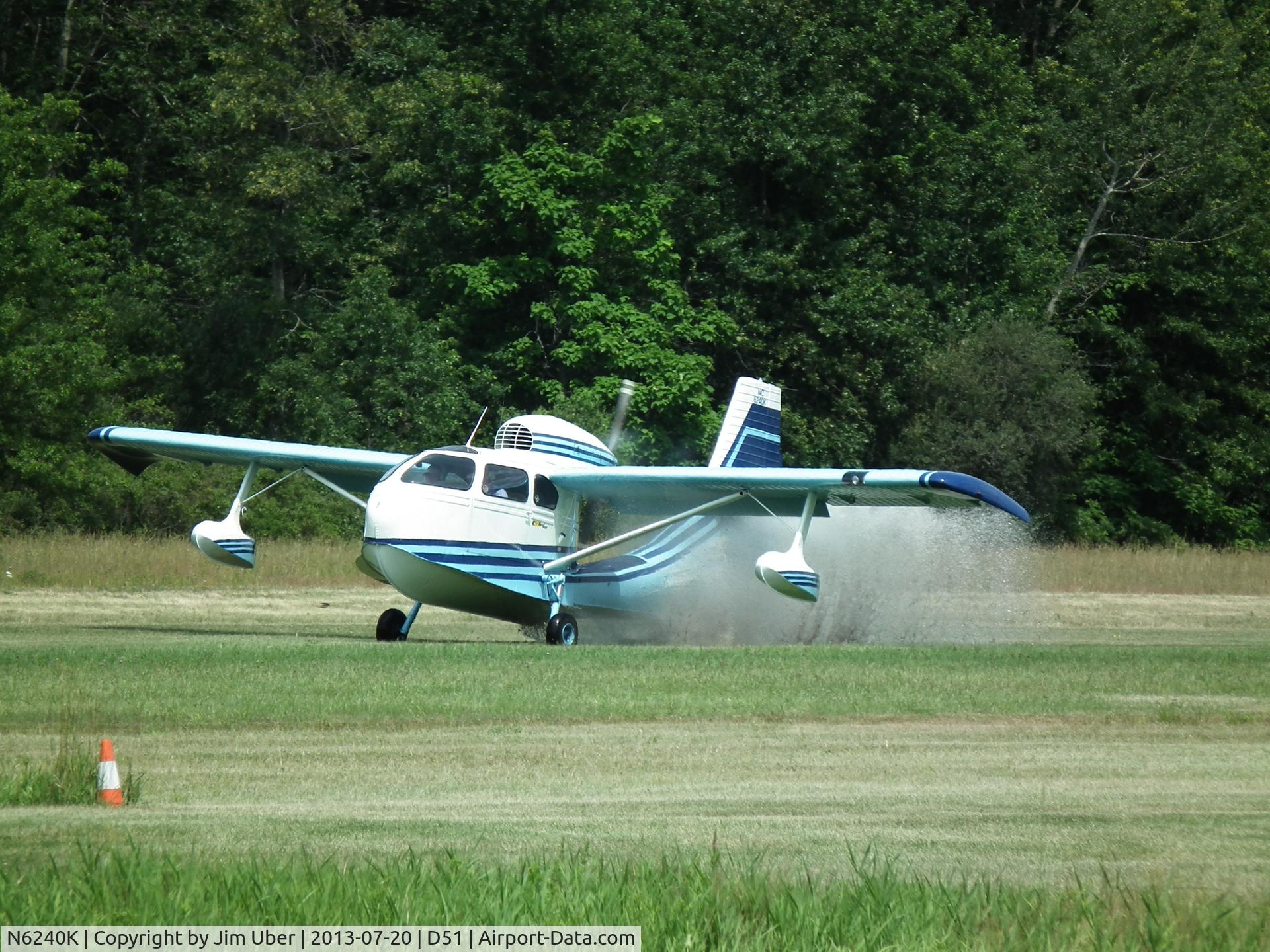 N6240K, 1947 Republic RC-3 Seabee C/N 443, Coming Home- first landing on a very soggy Rwy 28 at Clarence Aerodrome