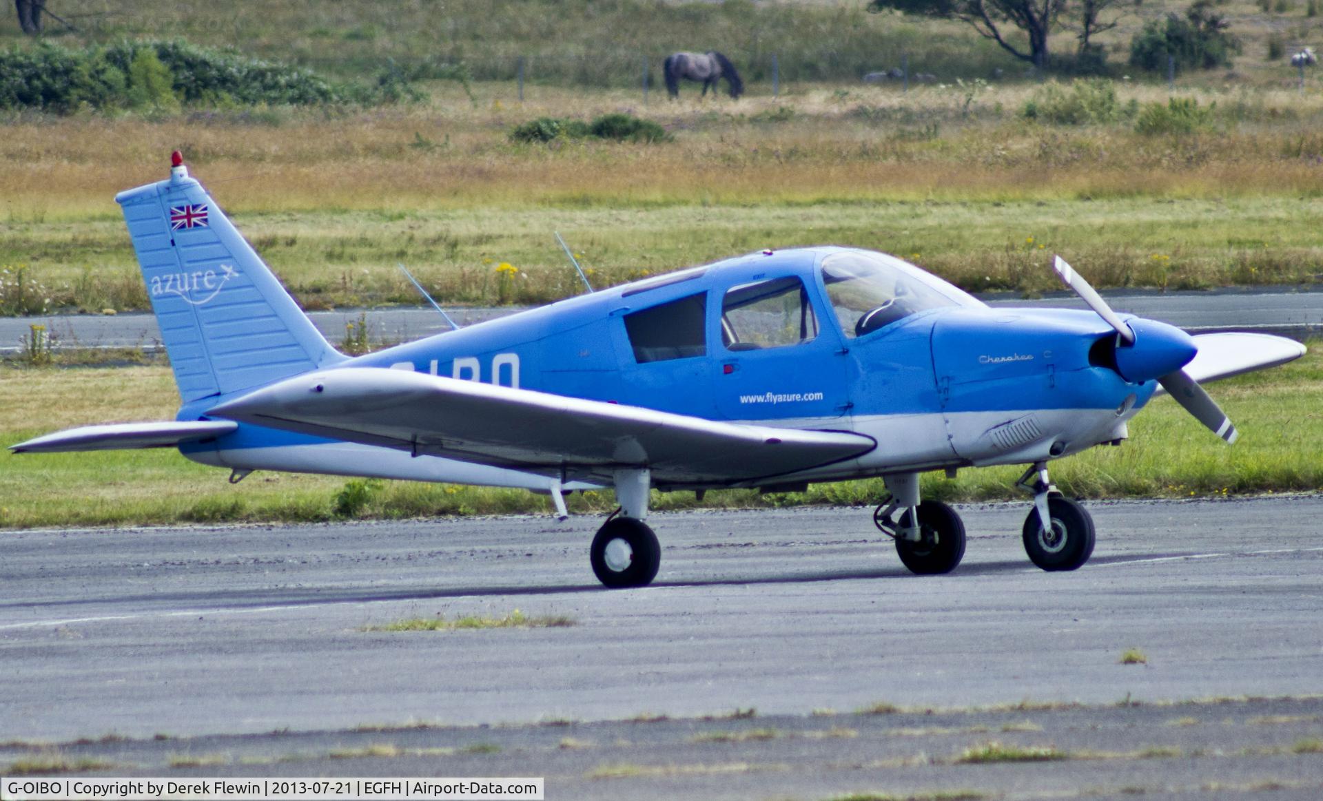 G-OIBO, 1966 Piper PA-28-180 Cherokee C/N 28-3794, Visiting Cherokee of the Azure Flying Club Cranfield Airport.