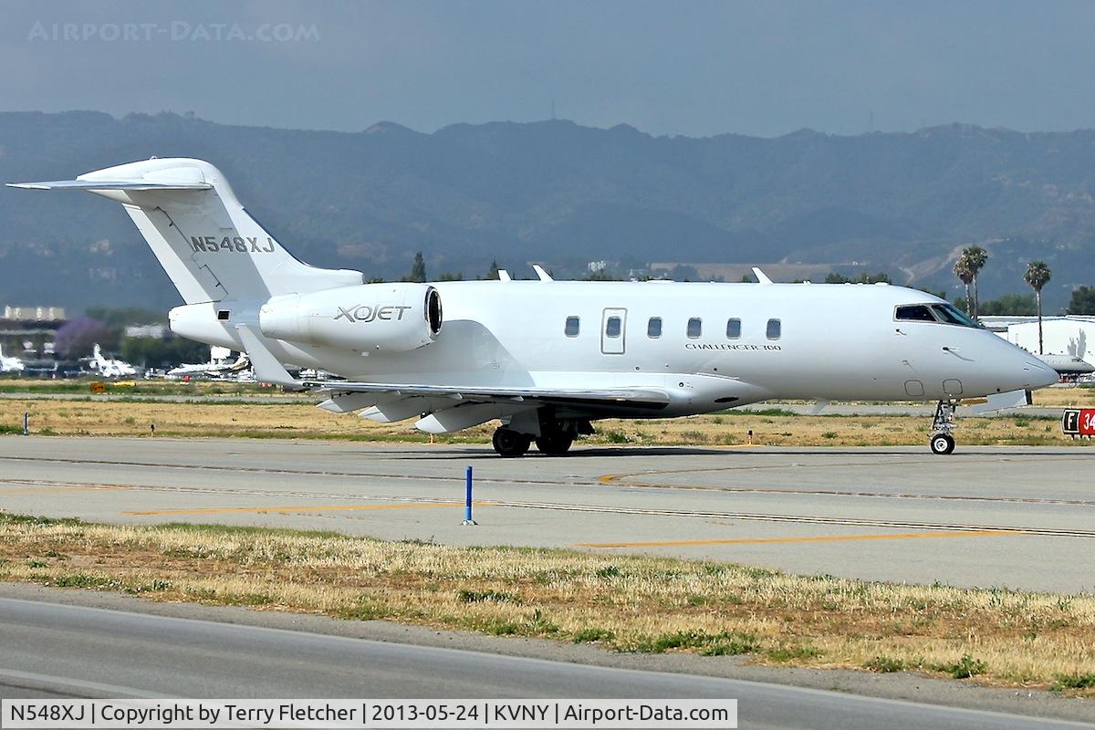 N548XJ, Bombardier Challenger 300 (BD-100-1A10) C/N 20301, At Van Nuys Airport in May 2013