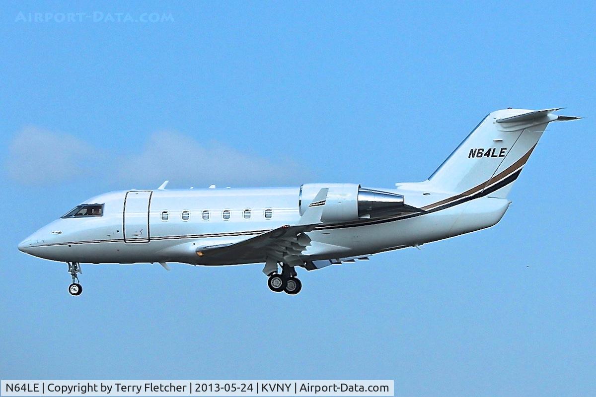 N64LE, 1988 Canadair Challenger 601-3A (CL-600-2B16) C/N 5031, At Van Nuys Airport in May 2013