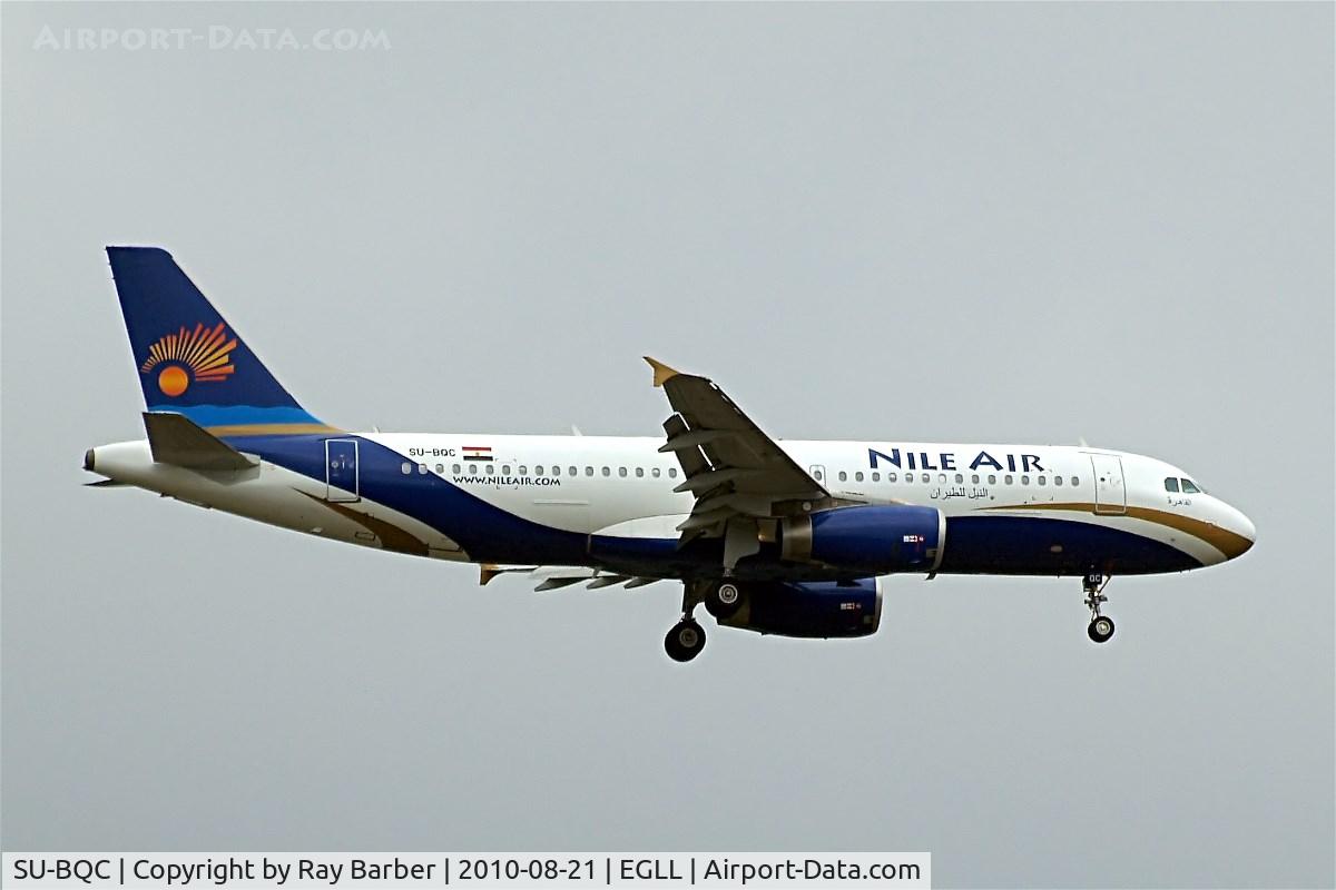 SU-BQC, 2007 Airbus A320-232 C/N 3219, Airbus A320-232 [3219] (Nile Air) Home~G 21/08/2010 . On approach 27L.