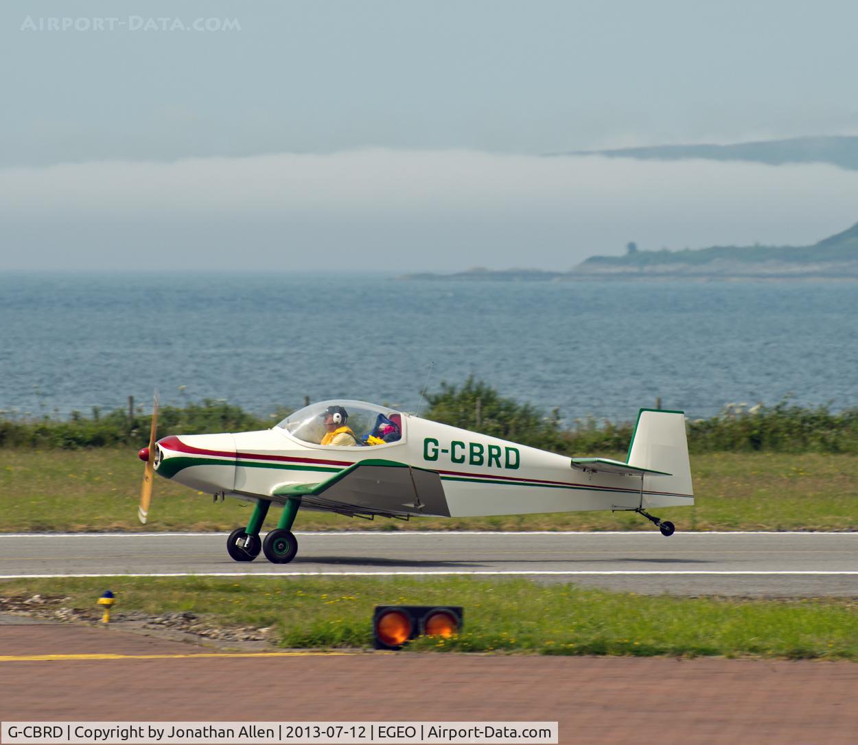 G-CBRD, 2005 Jodel D-18 C/N PFA 169-11484, Departing from Oban Airport (North Connel).