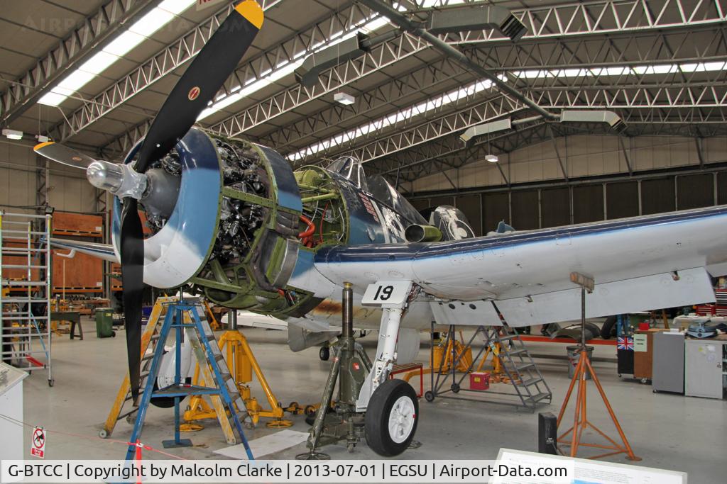 G-BTCC, 1944 Grumman F6F-5K Hellcat. C/N A-1733, Grumman F6F-5K Hellcat at The Imperial War Museum, Duxford, July 2013.