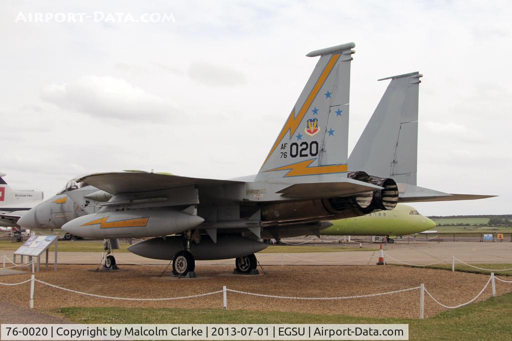 76-0020, 1976 McDonnell Douglas F-15A Eagle C/N 0199/A172, McDonnell Douglas F-15A Eagle, outside the American Air Museum, Duxford Airfield, July 2013.