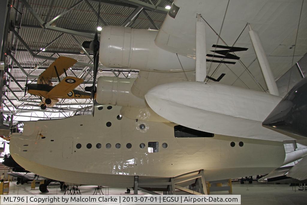 ML796, 1944 Short S.25 Sunderland Mk.V C/N SH.1071, Short Sunderland V in the AirSpace hangar, Imperial War Museum, Duxford, July 2013.