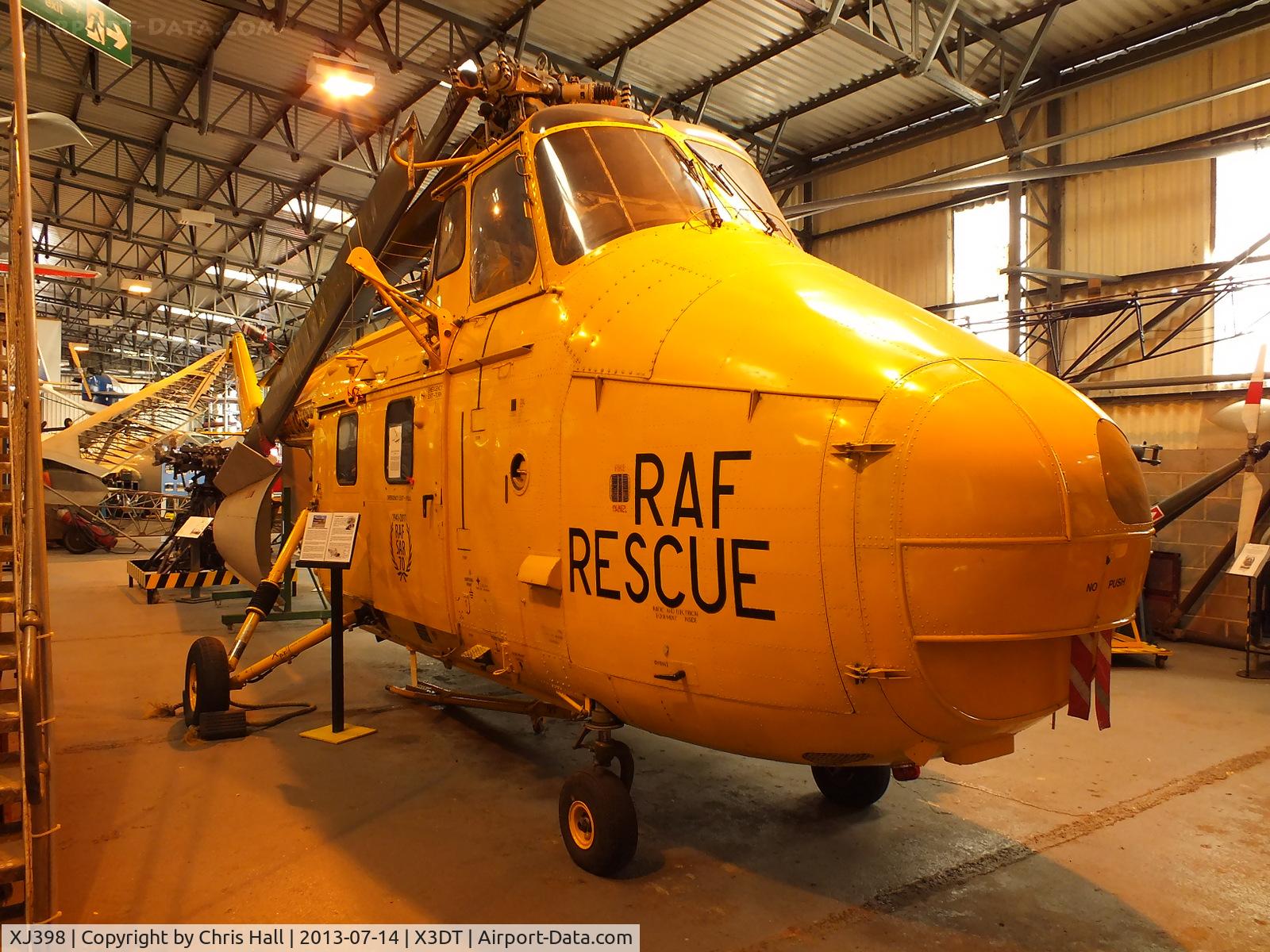XJ398, 1955 Westland S.55 Whirlwind Series 3 C/N WA386, preserved at the South Yorkshire Aircraft Museum, AeroVenture, Doncaster