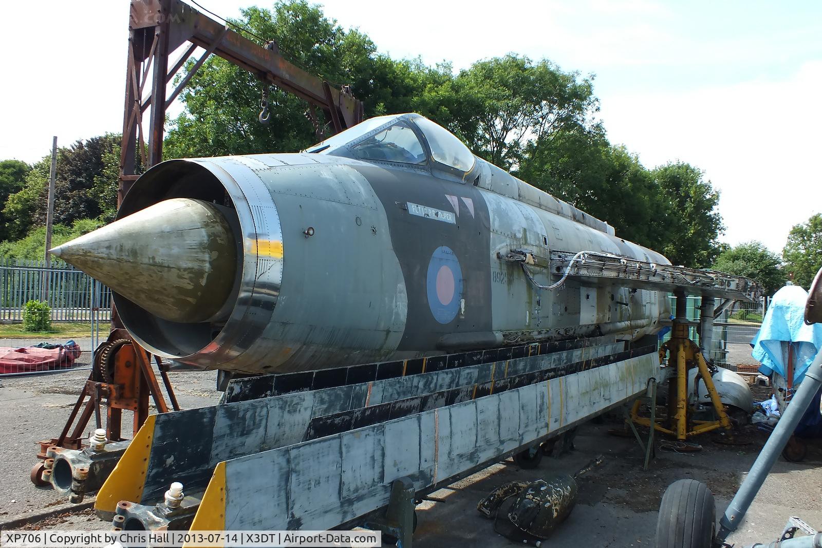 XP706, 1963 English Electric Lightning F.3 C/N 95160, preserved at the South Yorkshire Aircraft Museum, AeroVenture, Doncaster