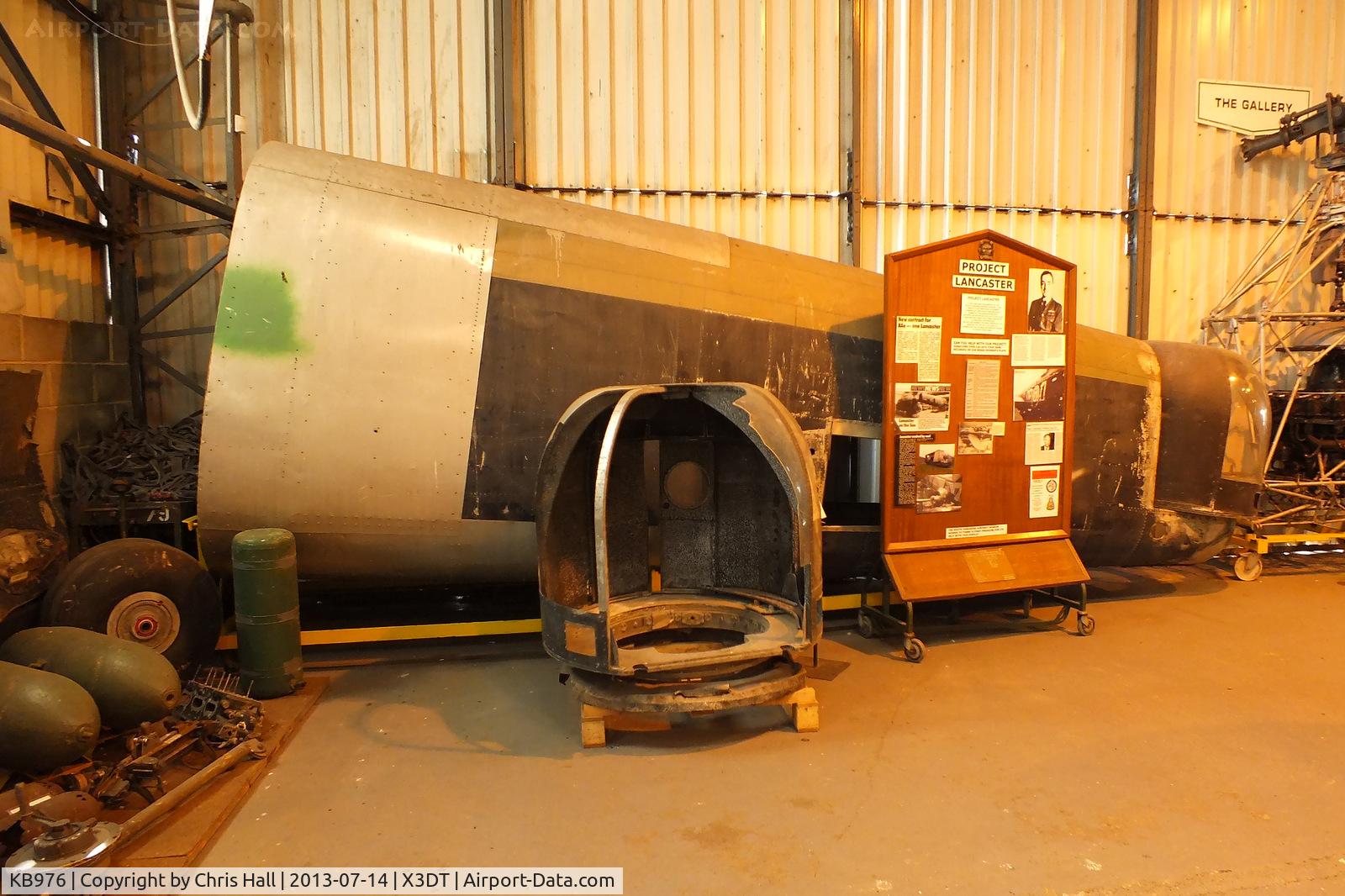KB976, 1944 Victory Aircraft Avro 683 Lancaster B10 AR C/N 277, rear section preserved at the South Yorkshire Aircraft Museum, AeroVenture, Doncaster