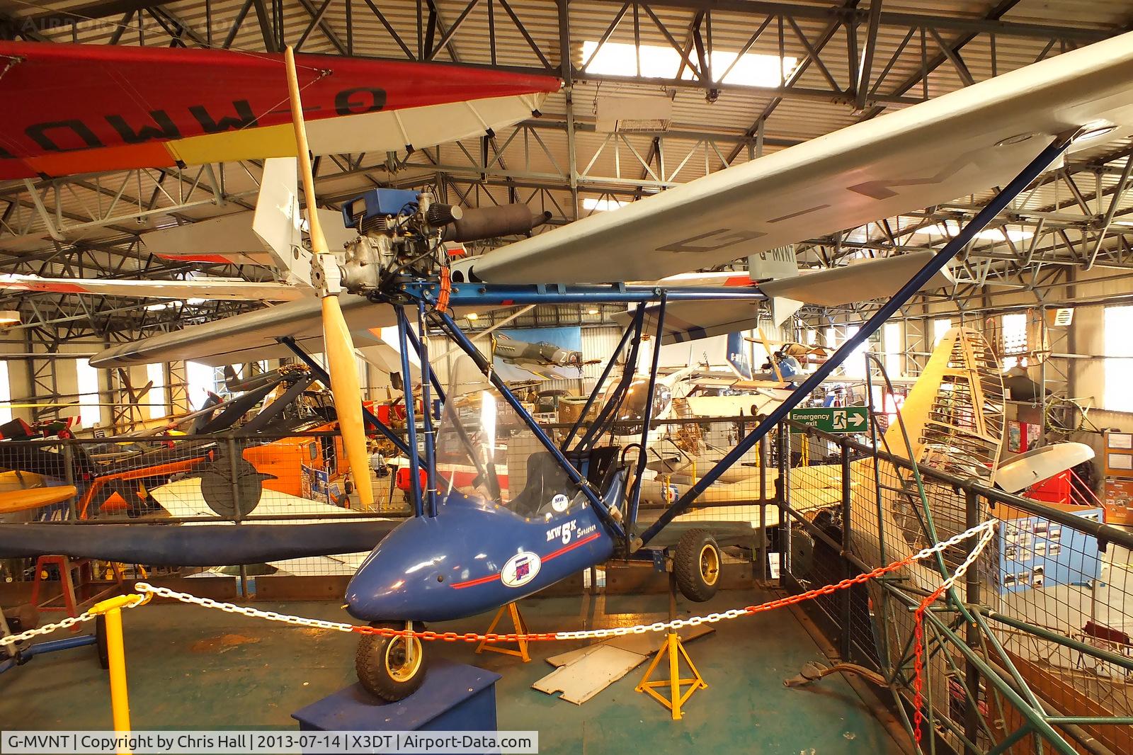 G-MVNT, 1990 Aerotech MW5(K) Sorcerer C/N 5K-0008-02, preserved at the South Yorkshire Aircraft Museum, AeroVenture, Doncaster