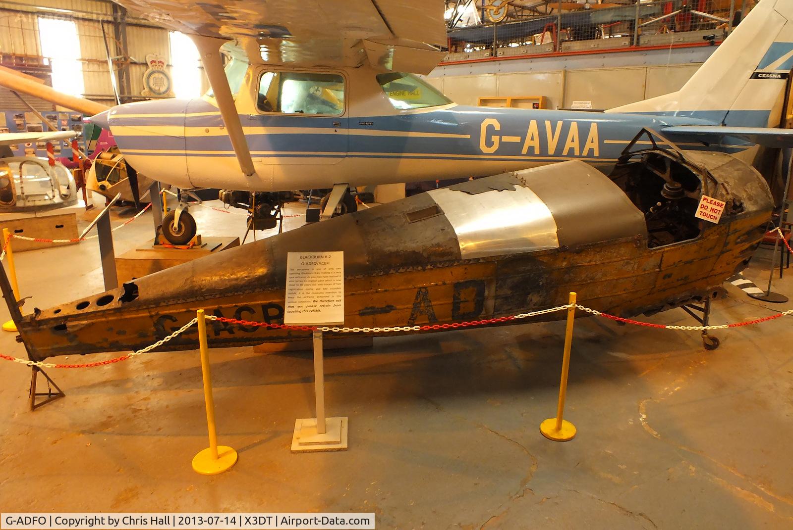 G-ADFO, 1935 Blackburn B.2 Series 1 C/N 5920/2, preserved at the South Yorkshire Aircraft Museum, AeroVenture, Doncaster
