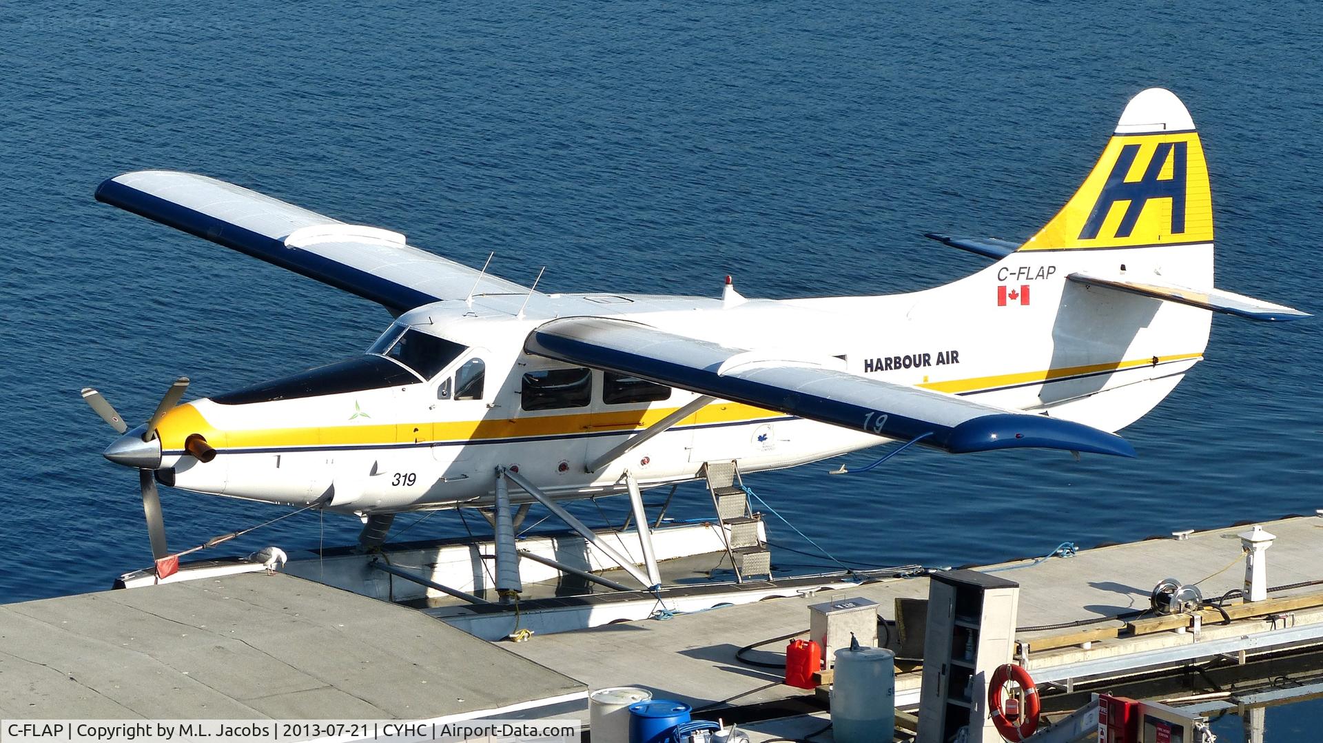 C-FLAP, 1958 De Havilland Canada DHC-3 Otter Otter C/N 289, Harbour Air #319 at Harbour Air terminal in Coal Harbour.