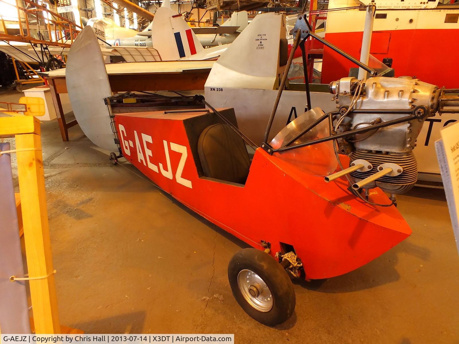G-AEJZ, Mignet HM.14 Pou-du-Ciel C/N TLC1, preserved at the South Yorkshire Aircraft Museum, AeroVenture, Doncaster