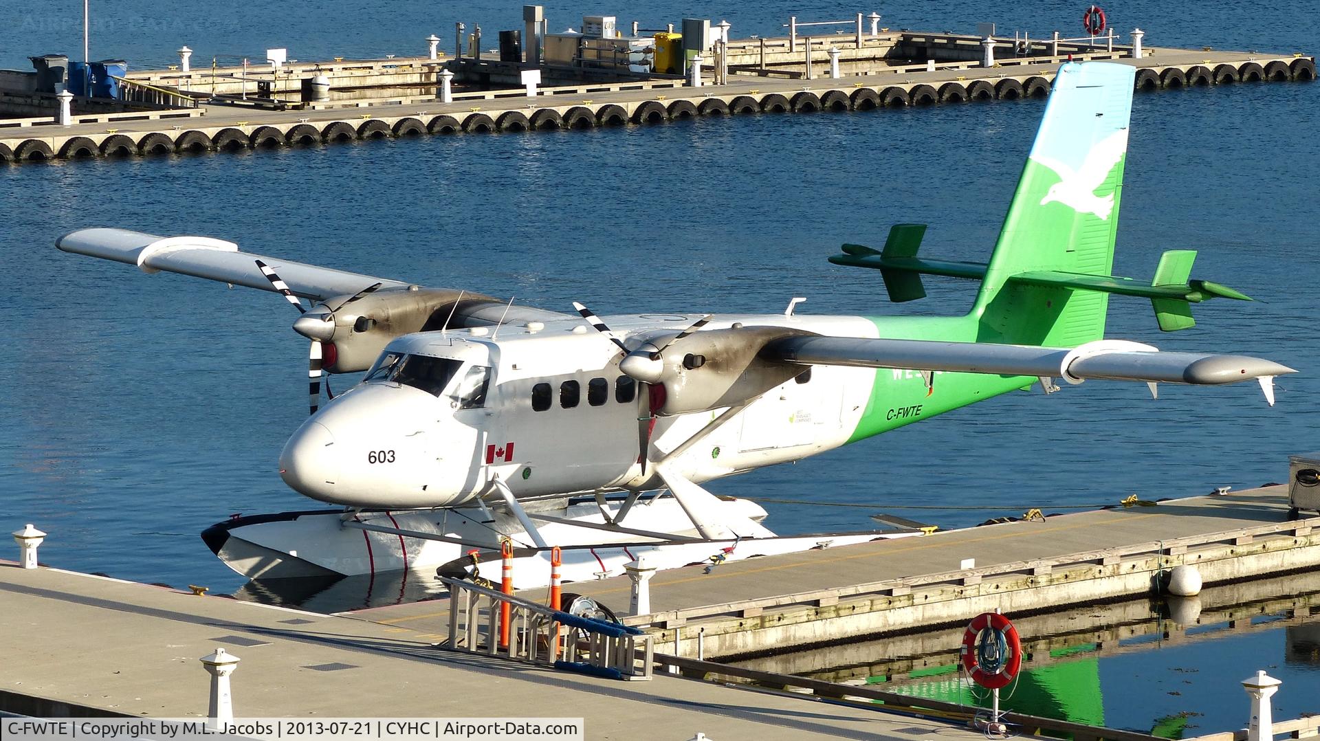 C-FWTE, 1968 De Havilland Canada DHC-6-100 Twin Otter C/N 96, Westcoast Air #603 at Harbour Air terminal in Coal Harbour.