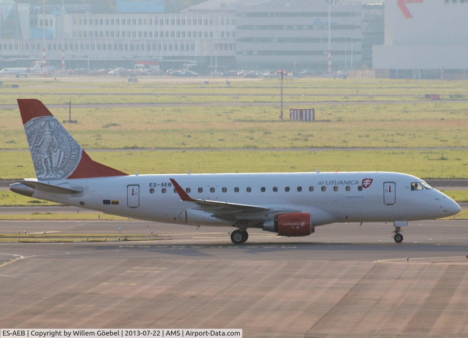ES-AEB, 2005 Embraer 170LR (ERJ-170-100LR) C/N 17000106, Taxi to the gate on Schiphol Airport (now in Air Lituanica colour)