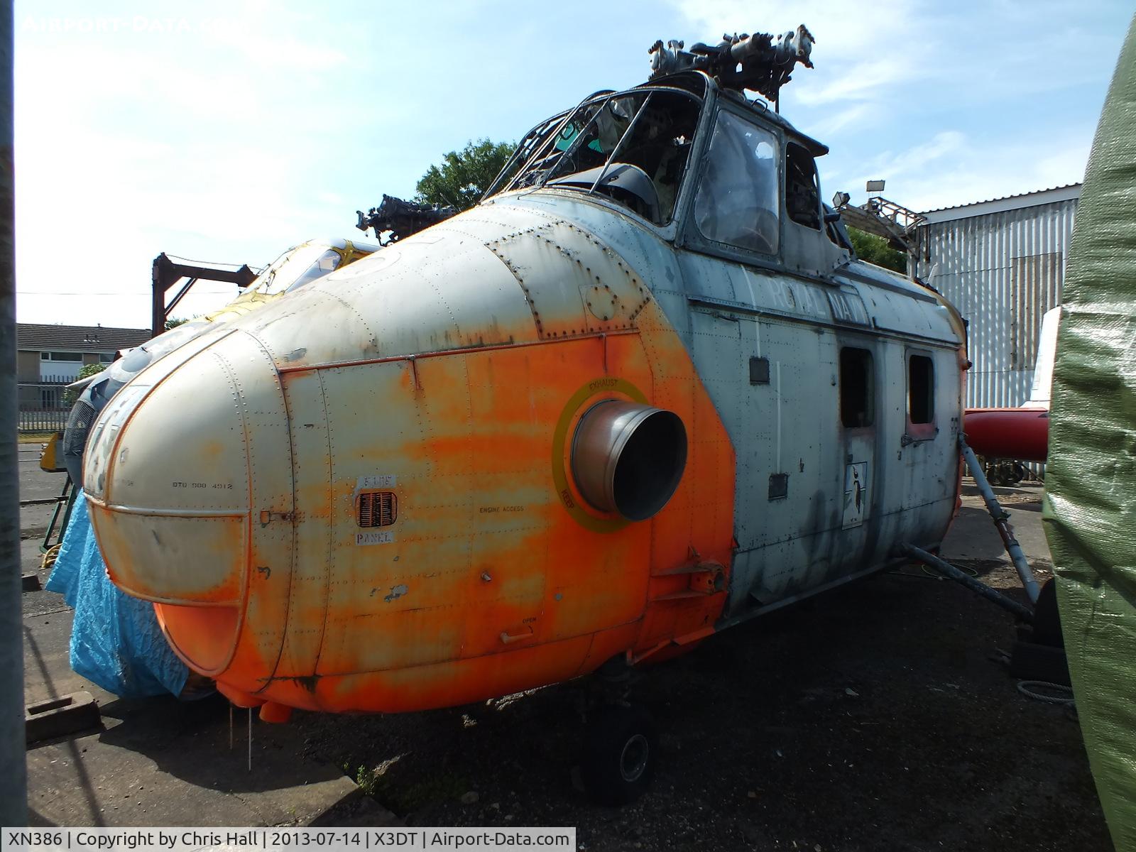 XN386, 1960 Westland Whirlwind HAR.9 C/N WA316, preserved at the South Yorkshire Aircraft Museum, AeroVenture, Doncaster