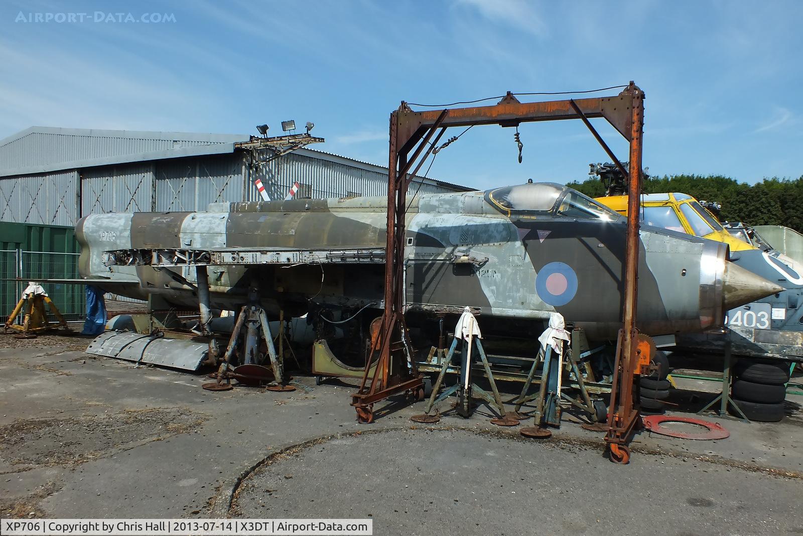 XP706, 1963 English Electric Lightning F.3 C/N 95160, preserved at the South Yorkshire Aircraft Museum, AeroVenture, Doncaster