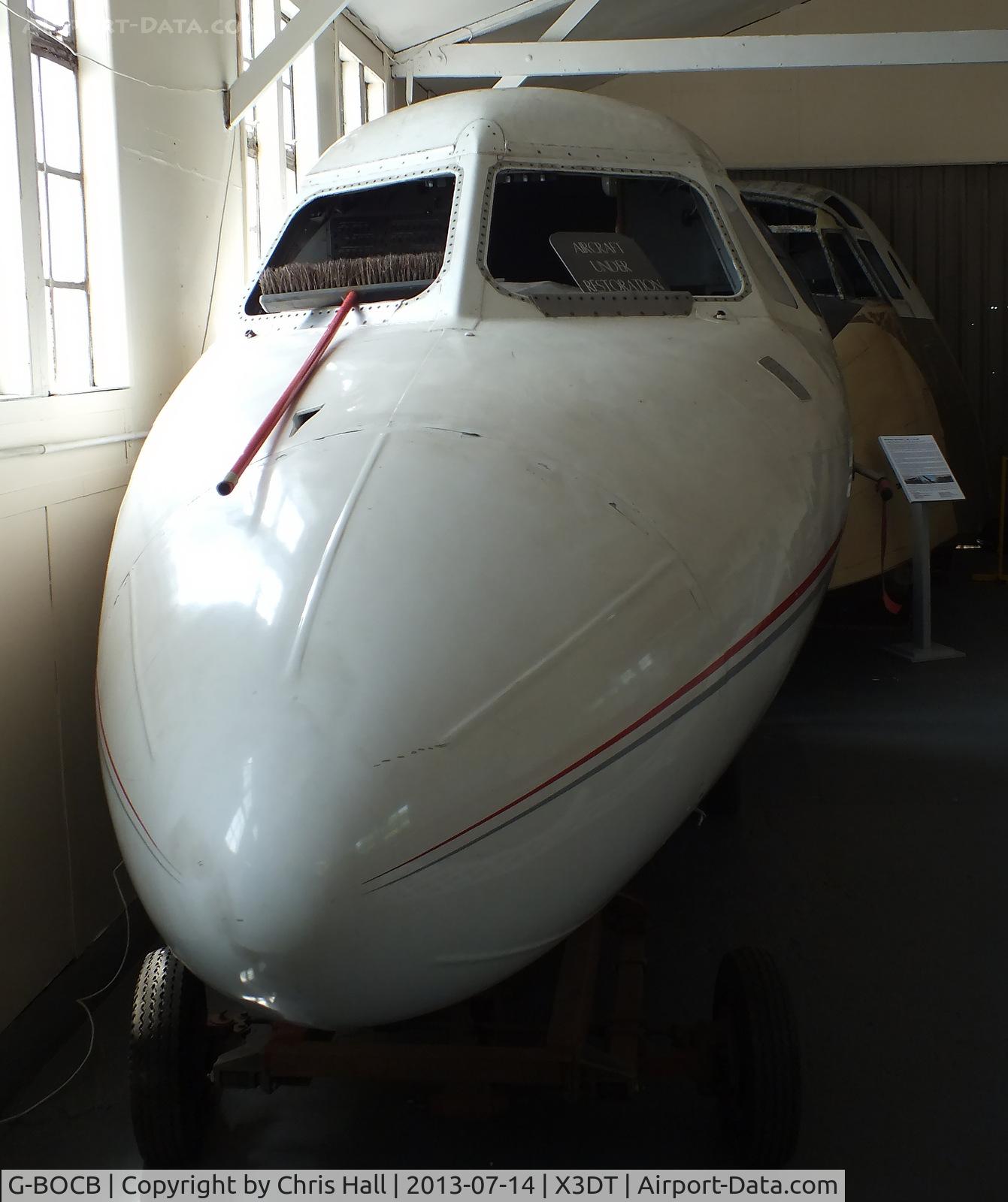 G-BOCB, 1966 Hawker Siddeley HS.125 Series 1B/522 C/N 25106, preserved at the South Yorkshire Aircraft Museum, AeroVenture, Doncaster
