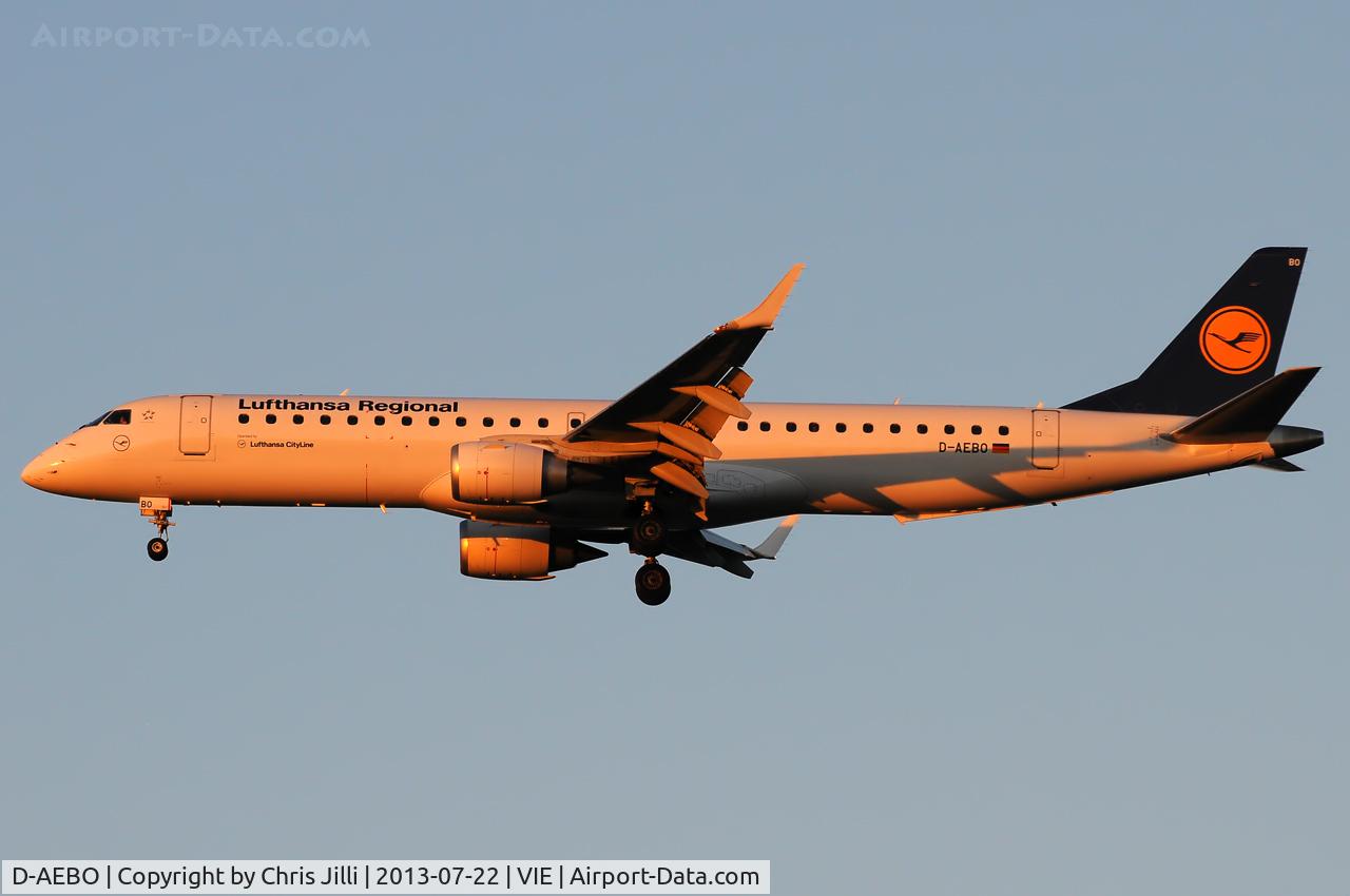 D-AEBO, 2012 Embraer 195LR (ERJ-190-200LR) C/N 19000542, Lufthansa Regional