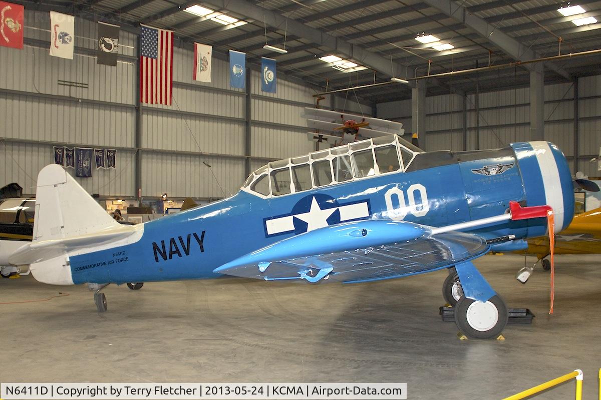 N6411D, 1942 North American SNJ-4 Texan C/N 88-10117, Being exhibited at the Southern Californian Wing of the Commemorative Air Force at their Museum in Camarillo