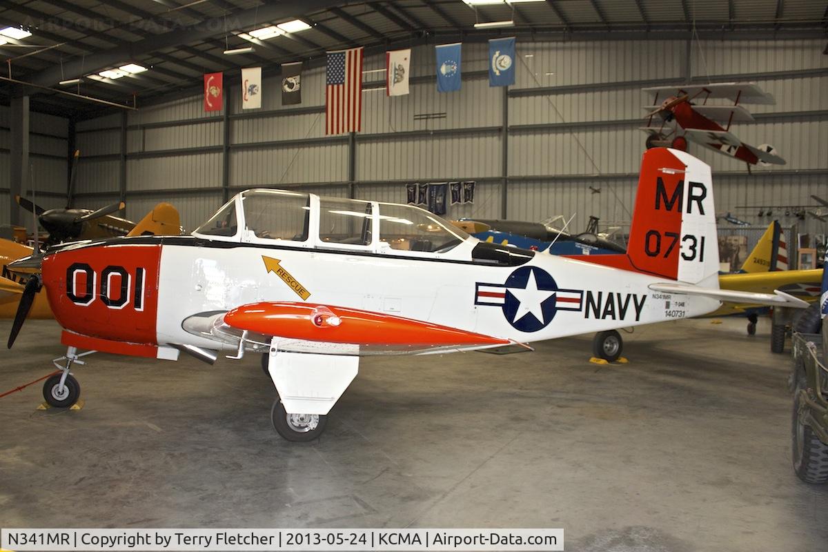 N341MR, 1955 Beech D-45 (T-34B) Mentor C/N BG-65, Being exhibited at the Southern Californian Wing of the Commemorative Air Force at their Museum in Camarillo