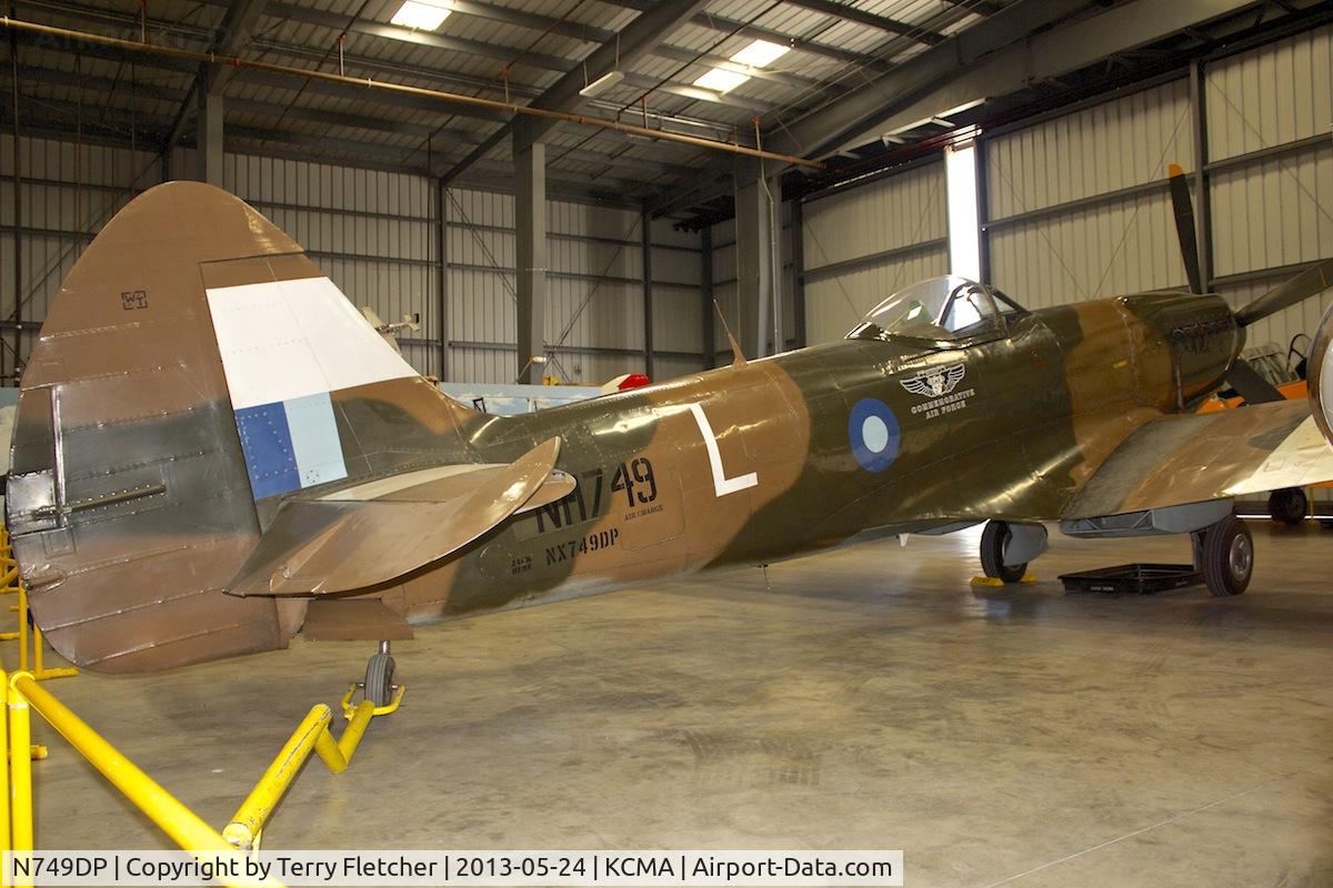 N749DP, 1945 Supermarine Spitfire XIV C/N 6S/583887, Being exhibited at the Southern Californian Wing of the Commemorative Air Force at their Museum in Camarillo