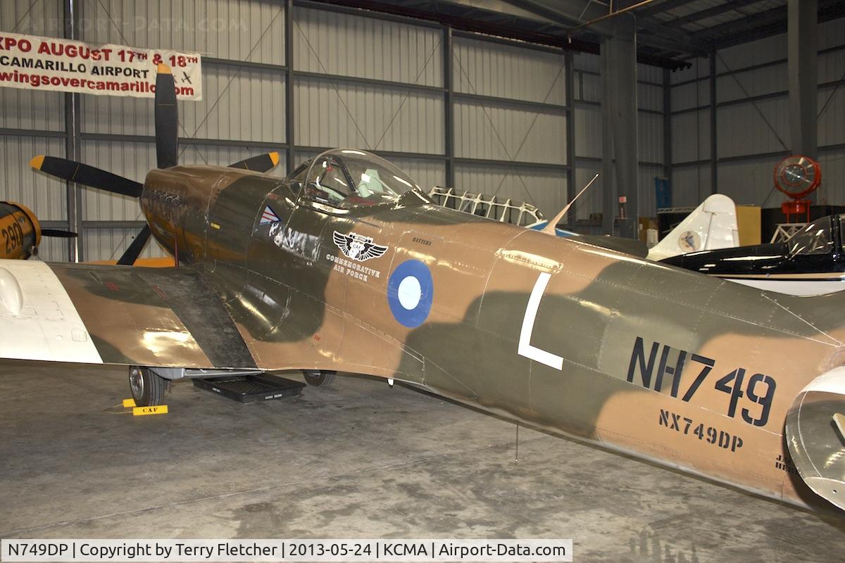 N749DP, 1945 Supermarine Spitfire XIV C/N 6S/583887, Being exhibited at the Southern Californian Wing of the Commemorative Air Force at their Museum in Camarillo