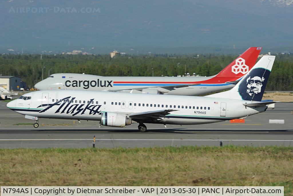 N794AS, 1998 Boeing 737-490 C/N 28889, Alaska Airlines Boeing 737-400