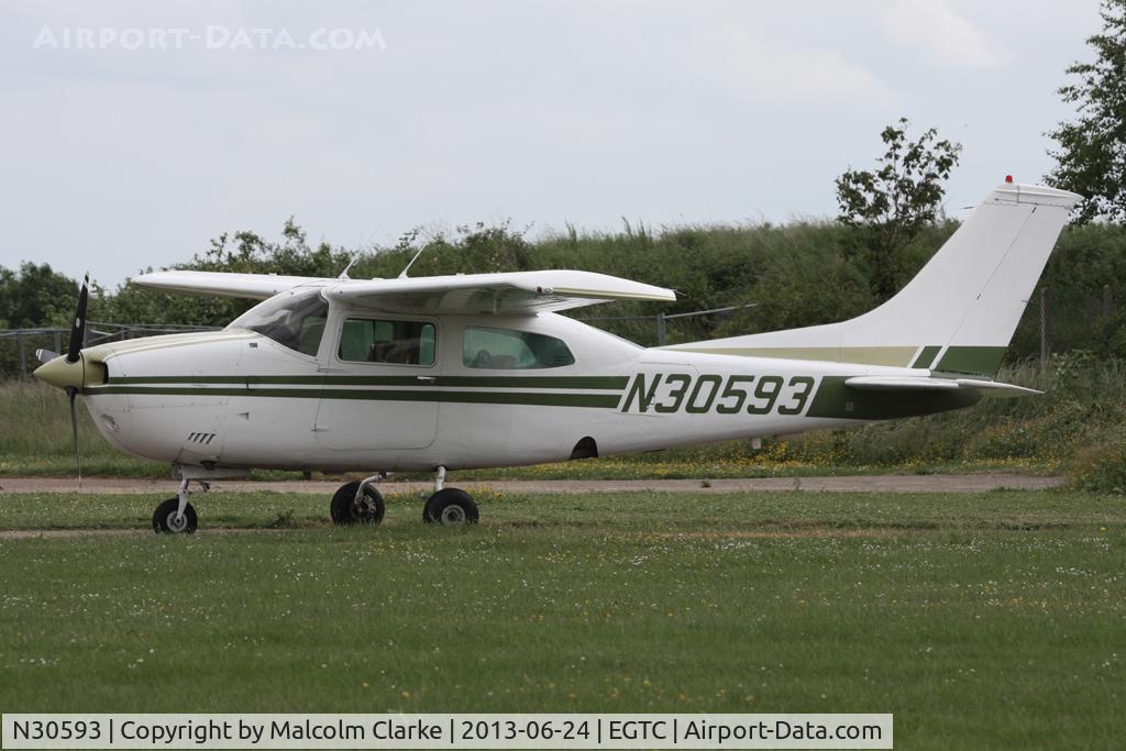 N30593, 1973 Cessna 210L Centurion C/N 21059938, Cessna 210L. Cranfield Airport, June 2013.