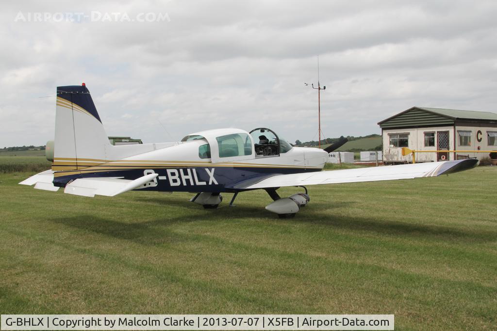 G-BHLX, 1977 Grumman American AA-5B Tiger C/N AA5B-0573, Grumman American AA-5B Tiger, Fishburn Airfield, July 2013.