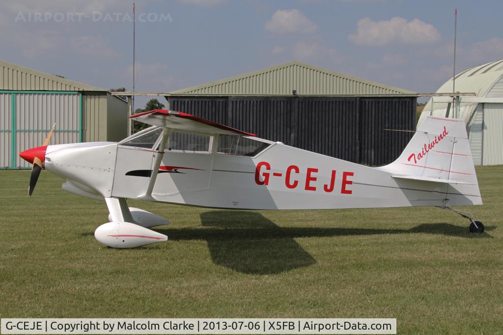 G-CEJE, 2007 Wittman W-10 Tailwind C/N PFA 031-14003, Wittman W-10 Tailwind. Fishburn Airfield, July 2013.
