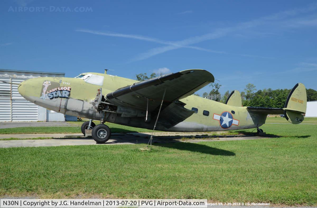 N30N, 1942 Lockheed 18-50 Lodestar C/N 18-2274, WWII relic wasting away.