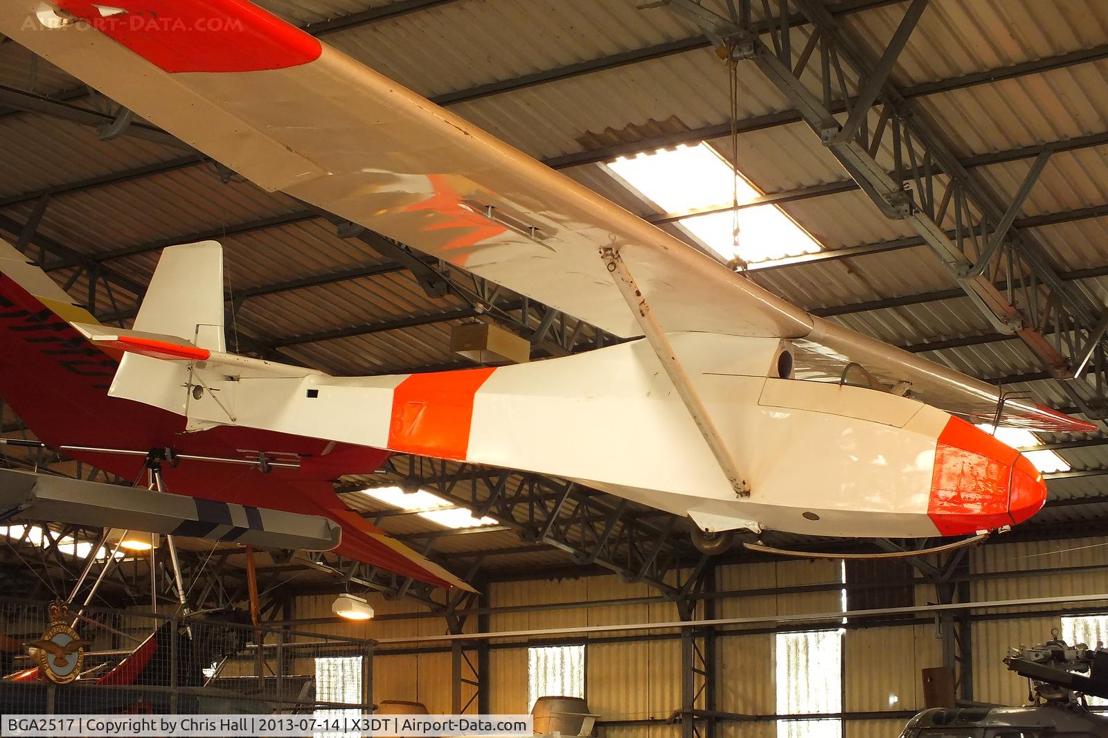 BGA2517, 1950 Slingsby T-30B Prefect TX.1 C/N 577, preserved at the South Yorkshire Aircraft Museum, AeroVenture, Doncaster