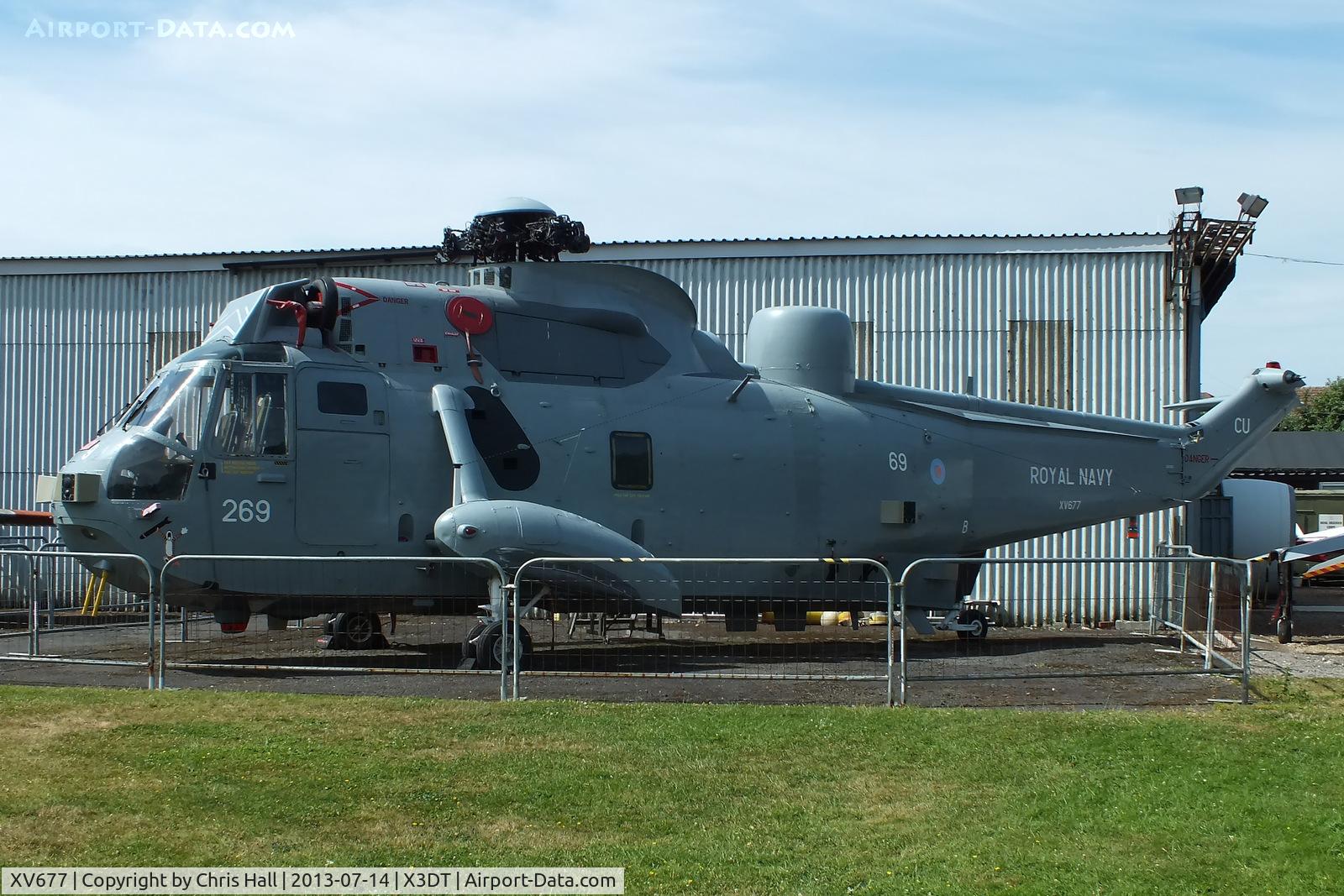 XV677, 1970 Westland Sea King HAS.6 C/N WA665, preserved at the South Yorkshire Aircraft Museum, AeroVenture, Doncaster