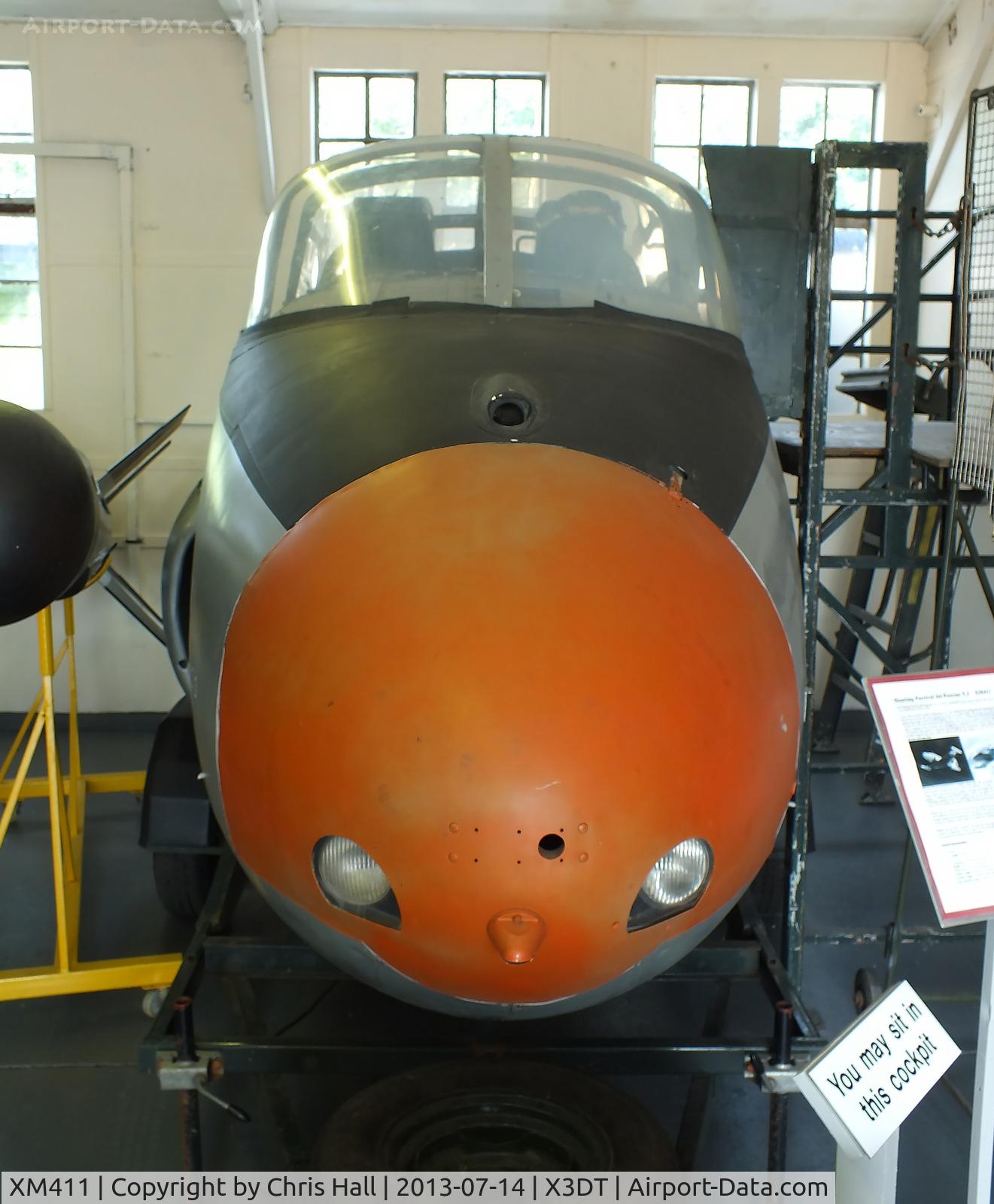 XM411, 1960 Hunting P-84 Jet Provost T.3 C/N PAC/W/8084, preserved at the South Yorkshire Aircraft Museum, AeroVenture, Doncaster