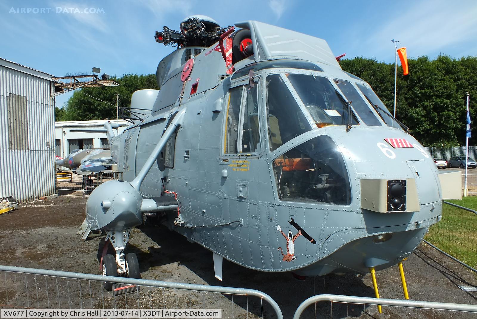 XV677, 1970 Westland Sea King HAS.6 C/N WA665, preserved at the South Yorkshire Aircraft Museum, AeroVenture, Doncaster