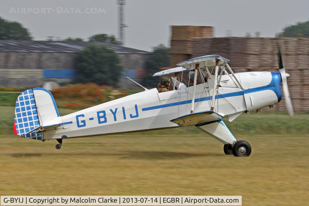 G-BYIJ, 1954 CASA 1-131E Series 2000 C/N 2110, CASA 1-131E Srs 2000 at The Real Aeroplane Company's Bucker Fest, Breighton Airfield, July 14 2013.